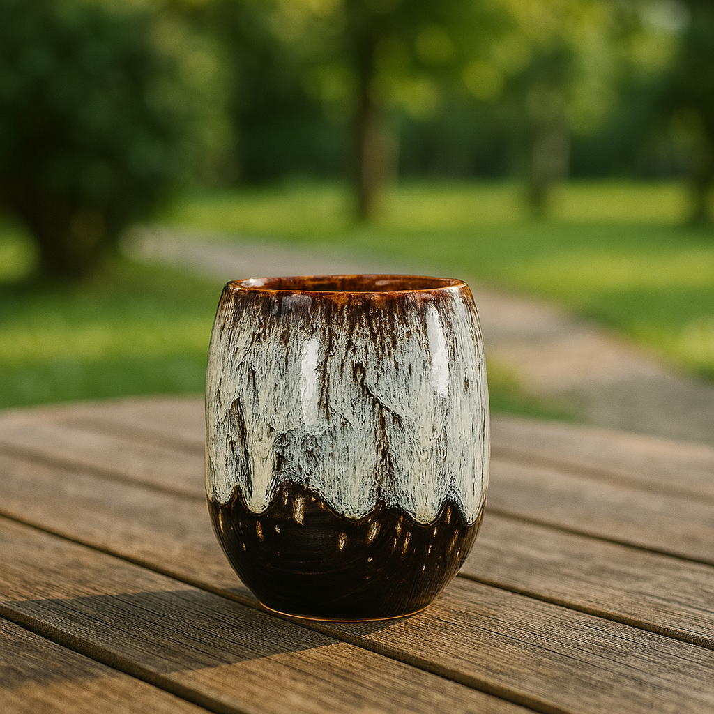 Tasses à café rustiques vintage en marbre