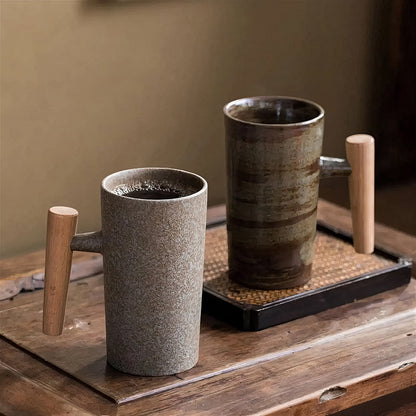 Tasse Terra – Style Vintage & Poignée Bois