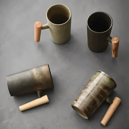 Tasse Terra – Style Vintage & Poignée Bois