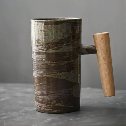 Tasse Terra – Style Vintage & Poignée Bois